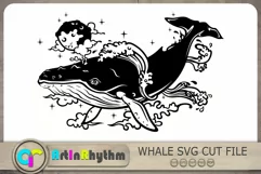 Humpback Whale Svg, Blue Whale Svg, Magical Whale Svg Product Image 1