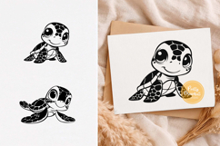 Cute Sea Turtle svg, Baby Turtle Clipart, Sea Turtle svg png Product Image 1