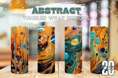 Neon Colors Tumbler Sublimation Designs, Fluid Art Tumbler Product Image 1