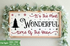 It's The Most Wonderful Time Of The Year Sign SVG Design Product Image 1