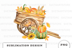 Watercolor Harvest Pumpkins composition png Product Image 1