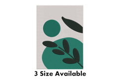 Minimal Green Abstract Leaf Embroidery Design Product Image 1