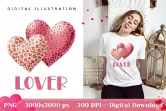 Love Hearts Illustration, Valentine's Day PNG, Lover PNG Product Image 1