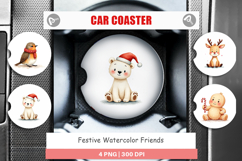 Festive Friends Car Coaster Product Image 1