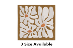 Retro Daisy Floral Cutout Embroidery Design Product Image 1