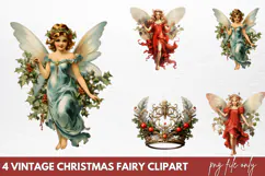 Vintage Christmas Cinema Clipart PNG Product Image 1