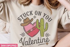 Stuck on you PNG, Western Valentine Sublimation PNG Product Image 2