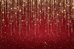 A luxurious red background with gold glittering strings Product Image 1