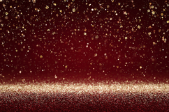 A luxurious dark red background with gold glitter &amp; sparkles Product Image 1