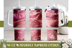 Pink Tumbler Design, Pink 40 Oz Tumbler Sublimation Product Image 1