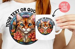 Cat Floral Sublimation Bundle | Stained Glass Sublimation Product Image 2