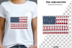 USA flag patchwork png design for T-shirts Product Image 1