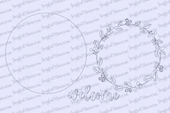 Christmas Welcome Sign SVG | Christmas Holly Wreath SVG Product Image 4