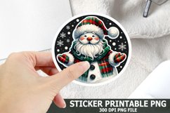 Christmas Santa Sticker| Christmas Sticker PNG Design Product Image 1