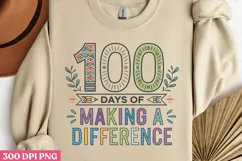 100 DAYS OF MAKING A PNG, 100 Days Of School Sublimation PNG Product Image 2