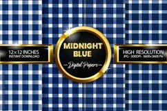 Midnight Blue Gingham Digital Papers 04 Variations Product Image 1