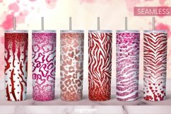 Valentine’s Leopard Tumbler Sublimation | Skinny 20 oz Product Image 1