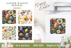 Easter Magnet Sublimation, Floral Magnet Designs Product Image 1
