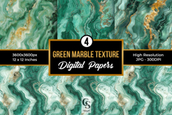 Green Marble Texture Digital Paper Product Image 1