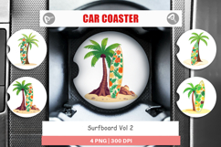 Car Coaster Surfboard Product Image 1