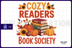 Cozy Readers Book Society PNG Design Product Image 1
