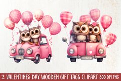 Couple Owl Valentines Day Clipart, Couple Owl Clipart Product Image 1