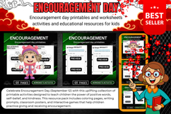 Encouragement day printable worksheet activities educational Product Image 1