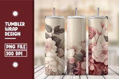 Flower Pattern Tumbler Warp Design Product Image 1