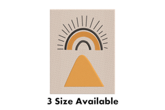 Minimal Sunrise Abstract Embroidery Design Product Image 1