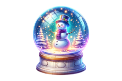 Snow Men Clipart- PNG File Product Image 2