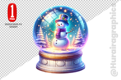 Snow Men Clipart- PNG File Product Image 1