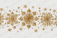 Ornate Gold Snowflakes Border - Elegant Winter Design Product Image 1