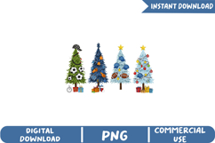 Football Holiday Sublimation, Christmas Png Product Image 1