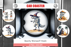Car Coaster Beachy Werewolf Howls Product Image 1