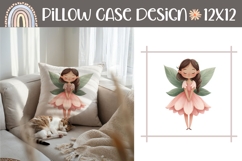 Watercolor Fairy Pillow Design, Fantasy Pillow Sublimation Product Image 1