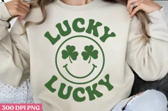 Lucky Lucky PNG, Groovy ST Patricks Sublimation PNG Product Image 2