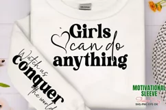 Girls can do anything Sleeve SVG PNG Product Image 1