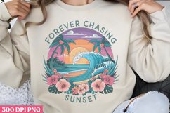 Forever Chasing Sunsets PNG, Vintage Summer Sublimation PNG Product Image 1