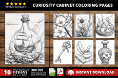 Curiosity Cabinet: 10 Peculiar Treasures Coloring Pages Product Image 1