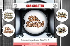 Grumpy Gingerbread Man Car Coaster Product Image 1