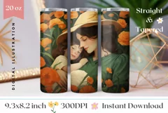 Mother Tumbler Wrap Design, Mother's Day Sublimation Design Product Image 1