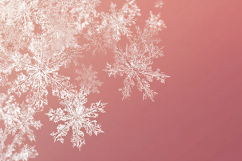A delicate arrangement of white snowflakes on a soft pink Product Image 1