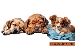 Cute Sleeping Dogs Clipart, Sleeping Dogs Vector Product Image 1