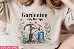 Gardening is my therapy PNG, Gardening Sublimation PNG Product Image 2