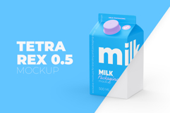 500 ml Tetra Rex mockup. Half Side view Product Image 1