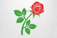 Romantic Red Rose Bloom Embroidery Design File Product Image 1