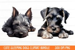 Cute Sleeping Dogs Clipart Product Image 1