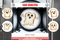 Car Coaster Ghost Toast Product Image 1