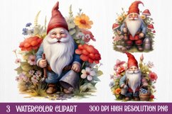 Christmas Santa Gnome Clipart Sublimation, Christmas PNG Product Image 1