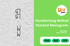Handwriting Melted Stacked Monogram Product Image 1